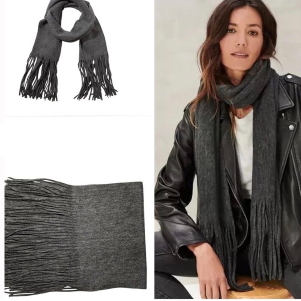 Lucky Brand oversized fringed scarf